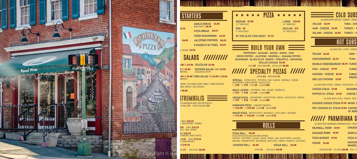 Original Pizza Menu