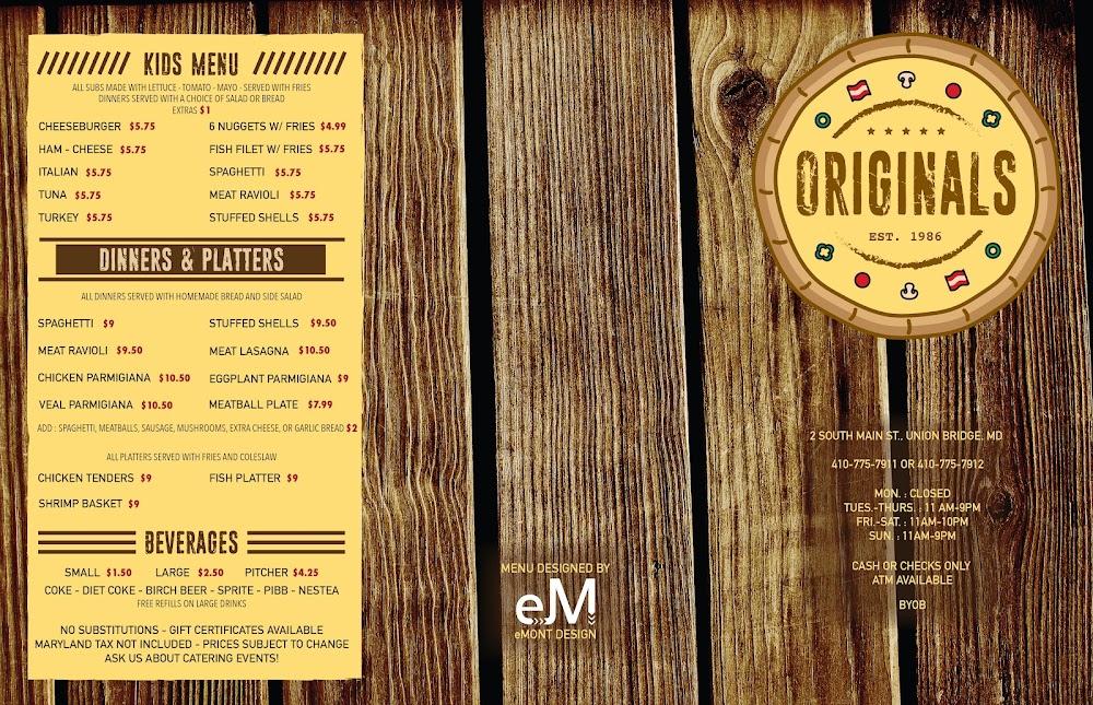 Original Pizza Menu image 2